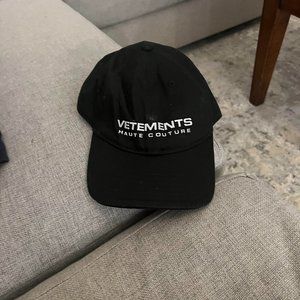 Vetements haute couture black baseball cap